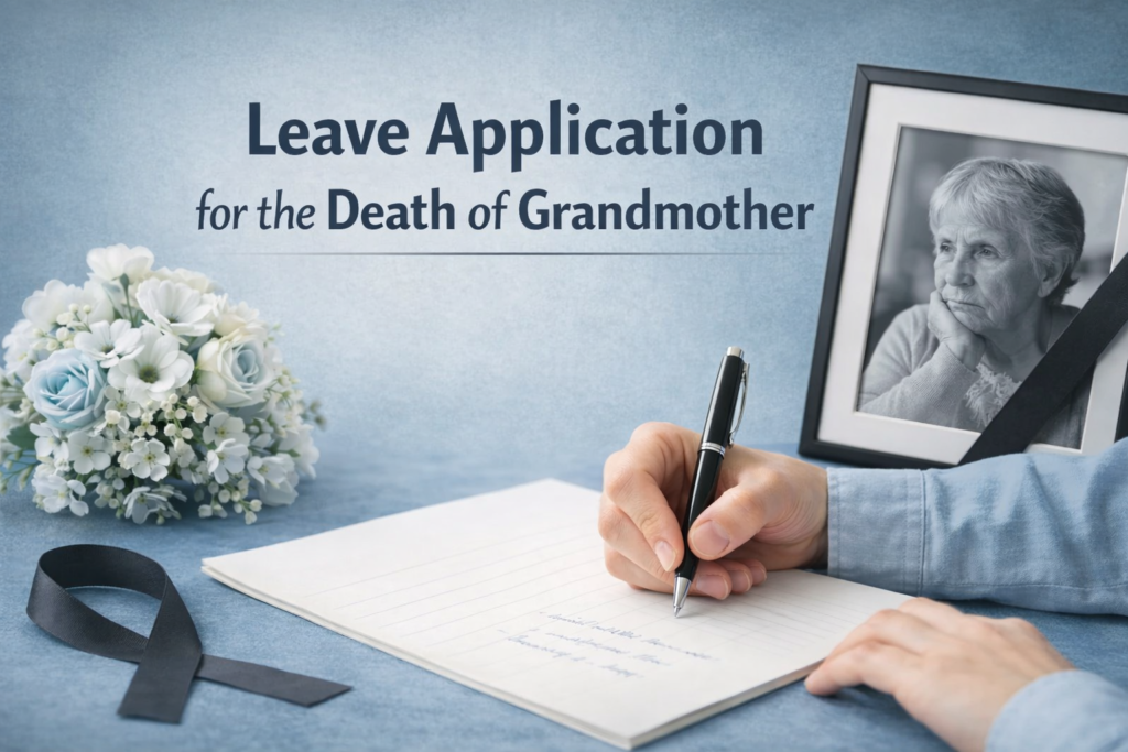 Leave Application for Grandmother’s Death (4+Easy Samples & Format ...