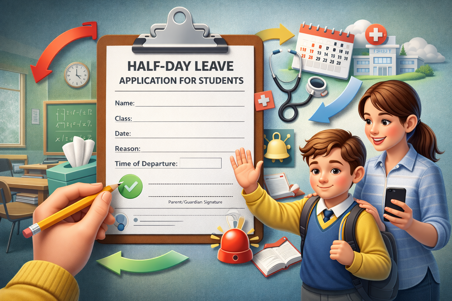 Half-day leave application