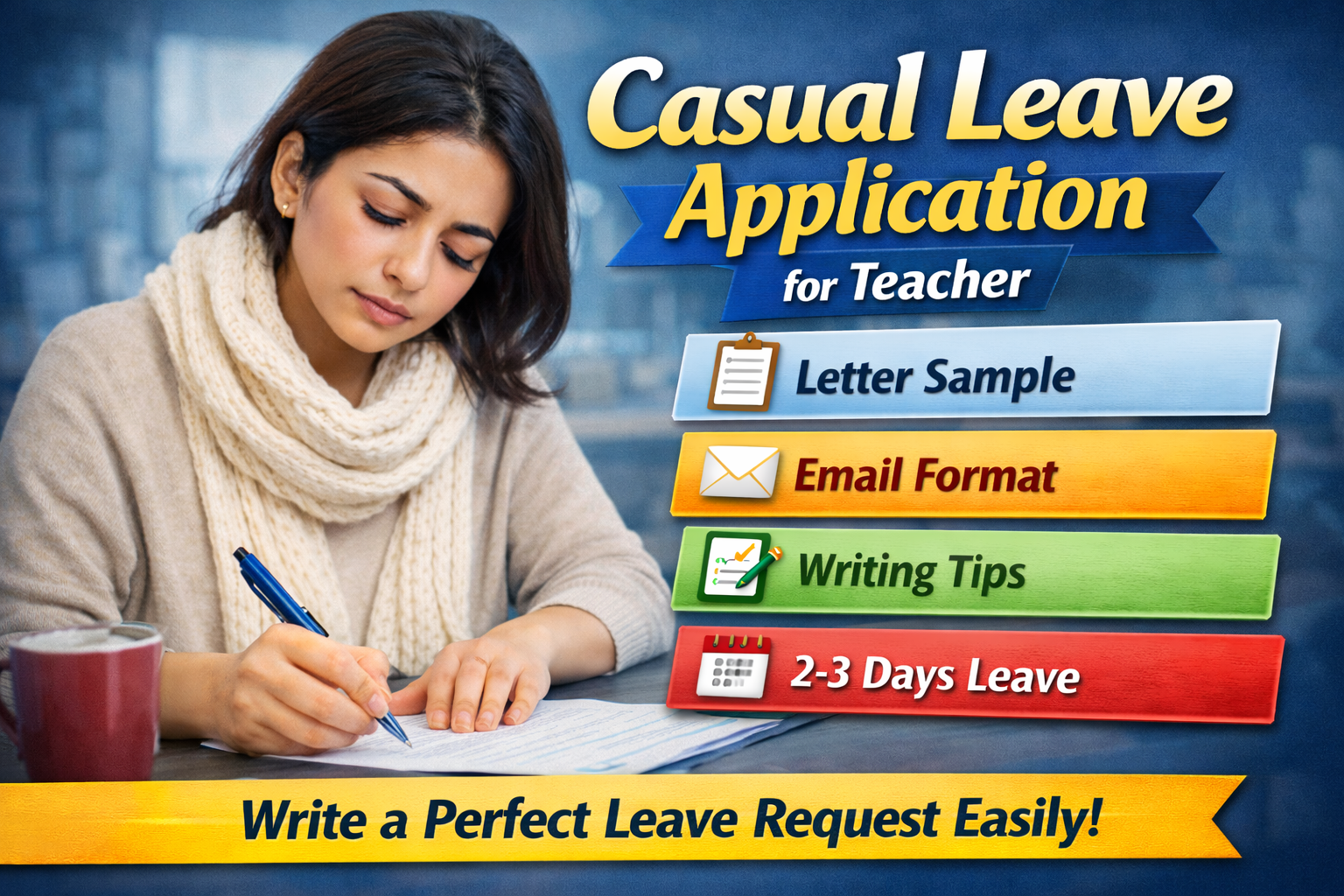 Leave Applications Count Maternity Leave Application for Teachers &Staff (5 Best Samples, format ...